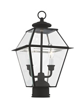 Livex Lighting 2284-04 - 2 Light Black Outdoor Post Lantern