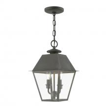 Livex Lighting 27217-61 - 2 Light Charcoal Outdoor Medium Pendant Lantern