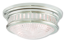Livex Lighting 73052-35 - 2 Light Polished Nickel Ceiling Mount