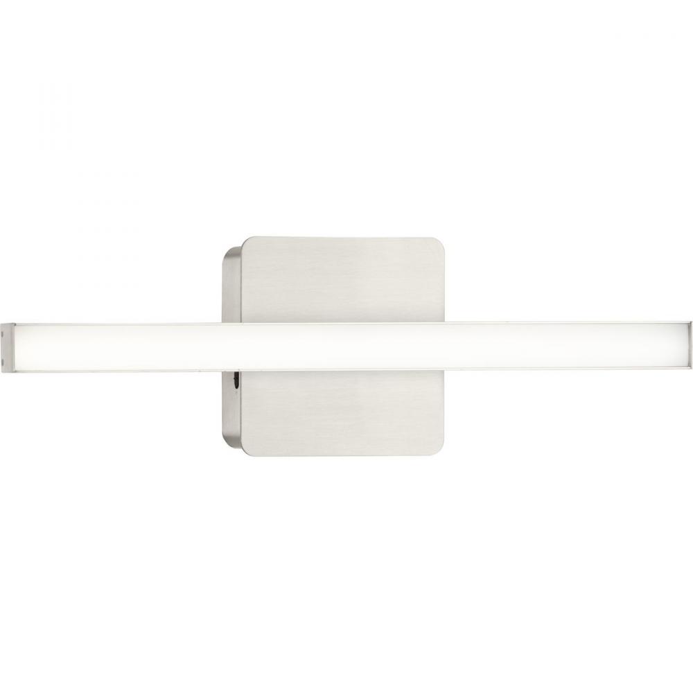 Phase 4 Collection 16 in. Brushed Nickel Small Modern Integrated 3CCT Integrated LED Linear Vanity L