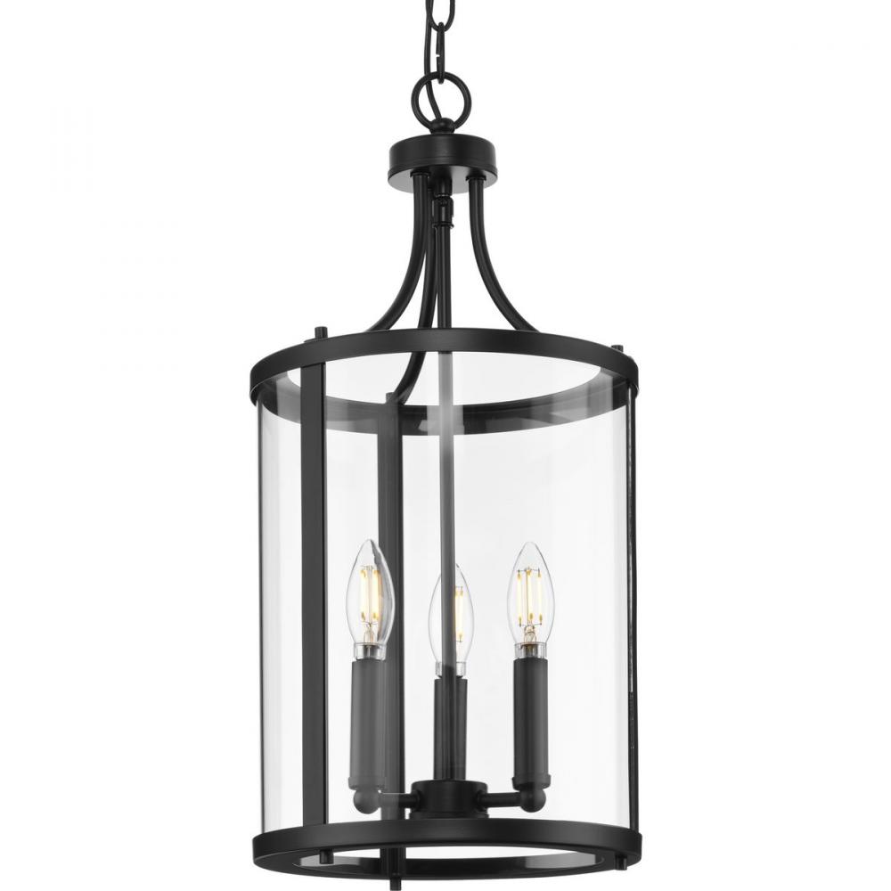 Gilliam Collection Three-Light Matte Black New Traditional Hall & Foyer