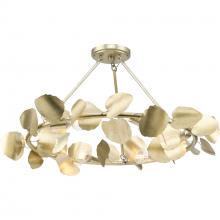 Progress P350263-176 - Laurel Collection 28 in. Six-Light Gilded Silver Transitional Flush Mount