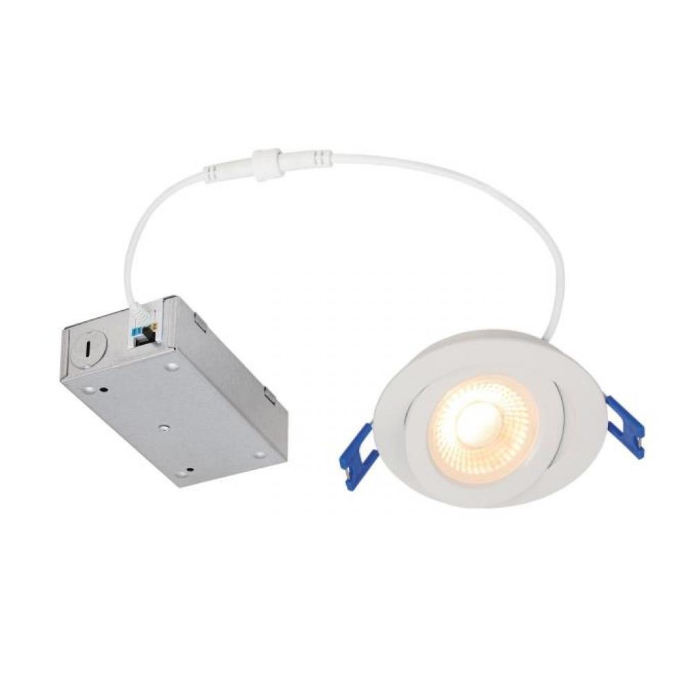 7W Gimbal Recessed LED Downlight Color Temperature Selection 3 in. Dimmable 2700K, 3000K, 3500K,