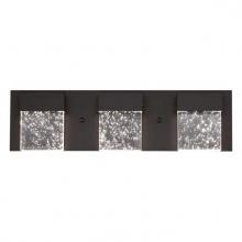 Westinghouse 6372600 - 21W 3 Light LED Wall Fixture Matte Black Finish Bubble Glass