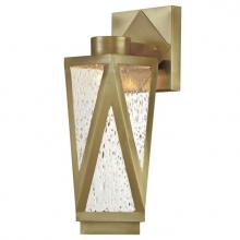 Westinghouse 6374600 - Dimmable LED Wall Fixture Antique Brass Finish Clear Seeded Glass