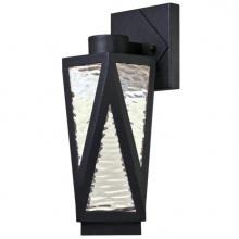 Westinghouse 6374700 - Dimmable LED Wall Fixture Textured Iron Finish Clear Water Glass