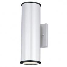 Westinghouse 6579300 - Dimmable LED Up and Down Light Wall Fixture Nickel Luster Finish Frosted Glass