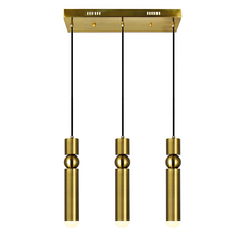 CWI Lighting 1225P20-3-625 - Chime LED Island/Pool Table Chandelier With Brass Finish