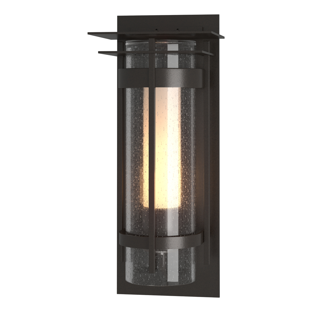 Torch with Top Plate Outdoor Sconce