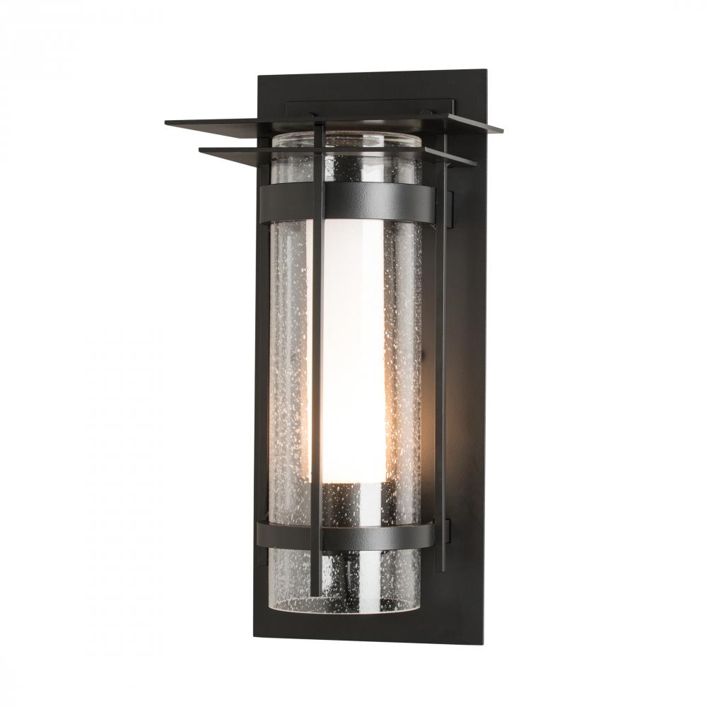 Torch with Top Plate Outdoor Sconce