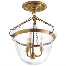 Visual Comfort  CHC 2109AB - Country Semi-Flush Bell Jar Lantern