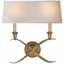 Visual Comfort  CHD 1191AB-NP - Cross Bouillotte Large Sconce