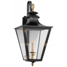 Visual Comfort  CHO 2435BLK-CG - Albermarle Small Bracketed Gas Wall Lantern