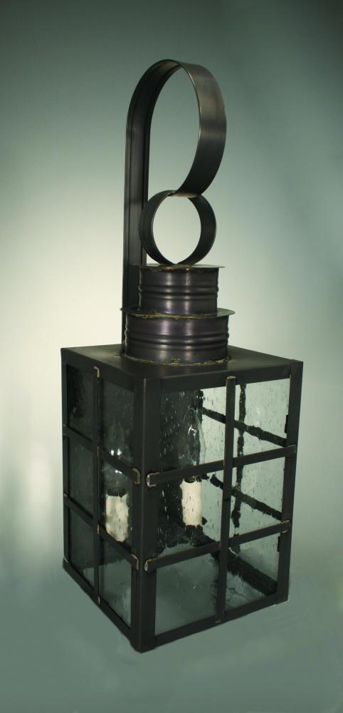 Can Top H-Bars Wall Dark Antique Brass Medium Base Socket With Chimney Clear Glass