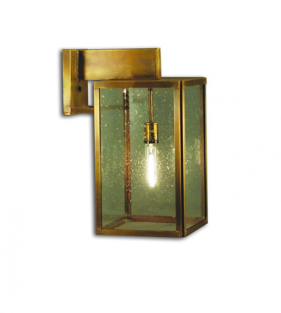 Midtown Medium Wall Bracket Antique Brass Medium Base Socket Clear Glass
