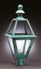 Northeast Lantern 1023-AC-LT3-FST - Post Antique Copper 3 Candelabra Sockets Frosted Glass
