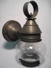 Northeast Lantern 2015-DB-MED-CLR - Onion Wall No Cage Dark Brass Medium Base Socket Clear Glass
