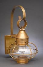 Northeast Lantern 2521-AC-MED-CLR - Caged Onion Wall Antique Copper Medium Base Socket Clear Glass