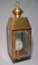 Northeast Lantern 8353-AC-CIM-CLR - H-Rod Post Antique Copper Medium Base Socket With Chimney Clear Glass