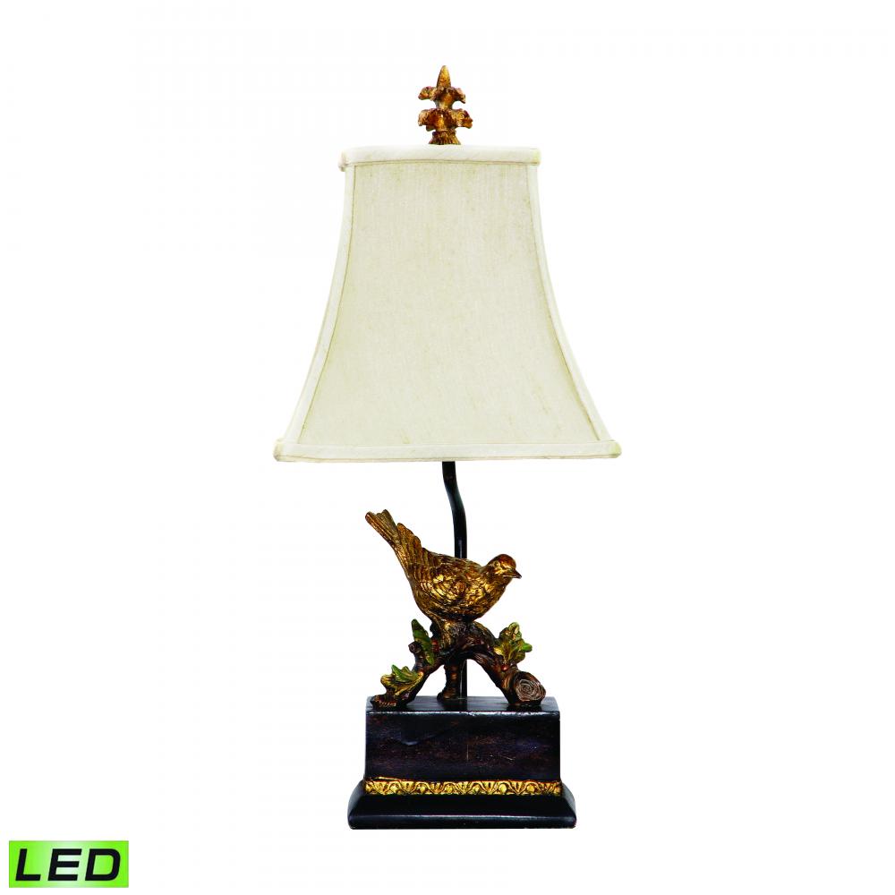 Perching Robin 21'' High 1-Light Table Lamp - Antique Black - Includes LED Bulb