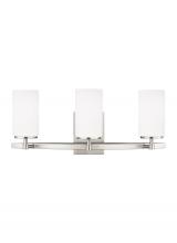 Generation Lighting 4424603EN3-962 - Alturas contemporary 3-light LED indoor dimmable bath vanity wall sconce in brushed nickel silver fi