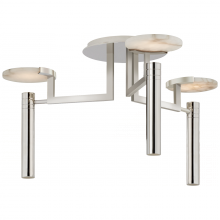 Visual Comfort  KW 4015PN-ALB - Melange Large Floating Disc Semi-Flush Chandelier