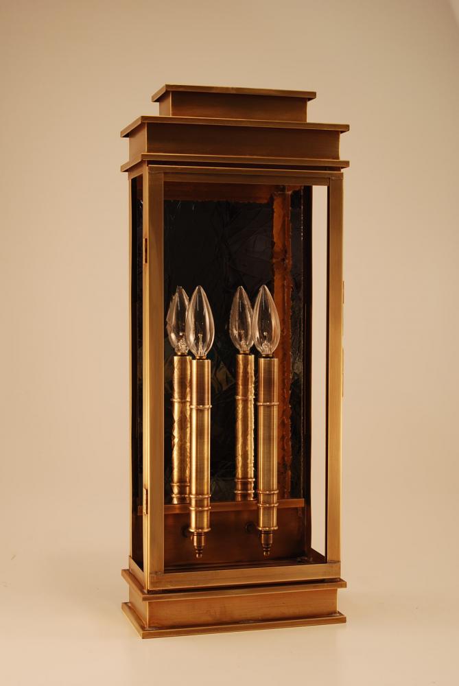 Wall Antique Brass 2 Candelabra Sockets Seedy Marine Glass Antique Mirror