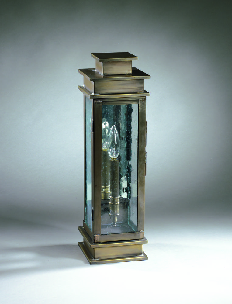 Wall Dark Brass 1 Candelabra Socket Clear Glass